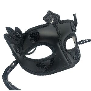 Black‎ Venetian Womens Masquerade Ball  Mask SKUJ079